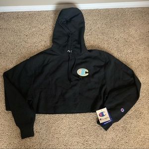 NWT Champion cropped hooded sweatshirt